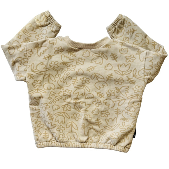 Girls Tiny Tribe Pullover Sweatshirt 4 Beige Gold Size 4 - Picture 3 of 6